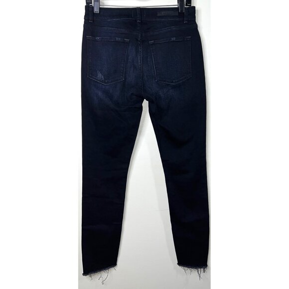 Kai Skinny Ankle Midnight Distressed Jeans M1858 NY  Raw Hem Womens 8/29 - Picture 2 of 5